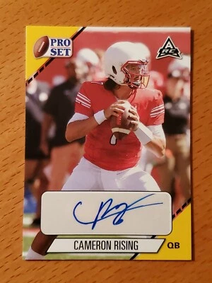 2021 Leaf Pro Set College Autographs Gold #PSCR1 Cameron Rising Utah QB - Image 1 of 2