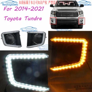 DRL LED Daytime Running Light Driving w/Turn Signal For Toyota Tundra 2014-2021 - Bild 1 von 9