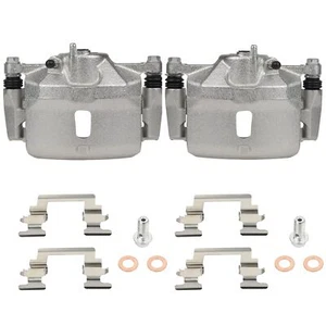 Front Brake Calipers For 1996-2011 Honda Civic w/ Bracket Single Metal Piston - Picture 1 of 9