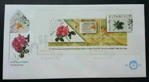 [SJ] Netherlands Holland Flowers 1988 Plant Flora (miniature FDC) *clean - Image 1 of 4