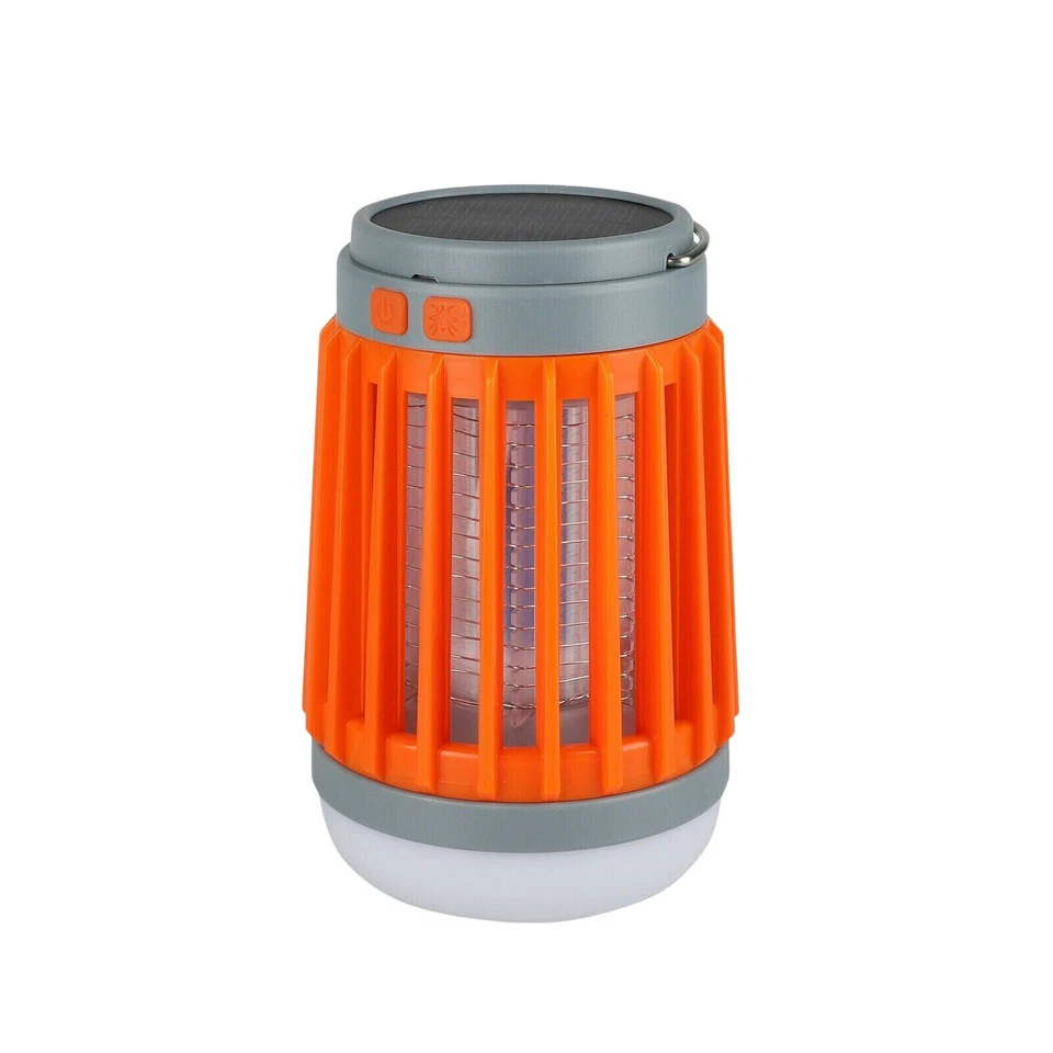 Solar USB Mosquito Killer Light Electronic Fly Bug Insect Trap Lamp - Orange