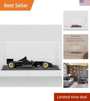 Clear Acrylic Display Show Case with Black Acrylic Base for 1:18 Scale Car Mo... - Image 1 of 4