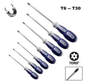 SET CACCIAVITI TORX CON FORO CALAMITATI IN ACCIAO FORGIATO 7 PEZZI T6 --T30 - - Foto 1 di 5
