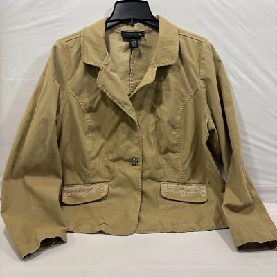 Jaqueta de veludo Venezia feminina bronzeada/marrom tamanho 18/20 - Imagem 1 de 4