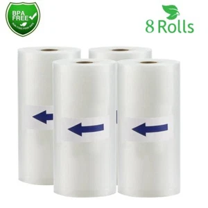 8 rotoli sacchetti sigillanti sottovuoto 8"x50' 4 mil in rilievo risparmio cibo tenuta cucina conservazione - Foto 1 di 8