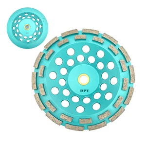 5 Pack 7“ Diamond Cup Wheel for Concrete Masonry Grinders Double Row 7/8" Arbor - Picture 1 of 15