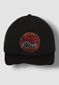 $526 Versace Men Black Men Studded Medusa Baseball Cap Hat Size IT 58/ US 7 1/4 - Picture 1 of 5