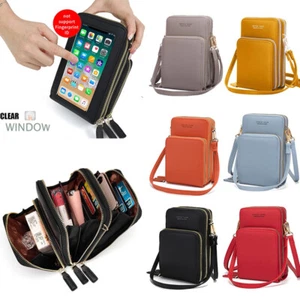 Women Crossbody Phone Purse Touch Screen Wallet RFID Blocking with 2 Straps US - Picture 1 of 26