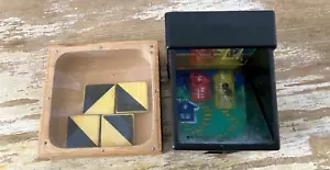 Rompecabezas de colección rompecabezas juegos de destreza plástico + madera Alemania occidental - Imagen 1 de 7