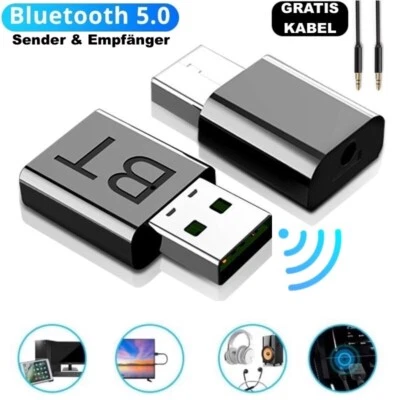 PARRADOR Bluetooth Adapter 2-in-1 Transmitter Empfänger Musik TV PC Audio Sender 3.5mm