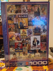 Puzzle Eurographics World War I & II Vintage Posters 1,000 Pieces - Picture 1 of 5