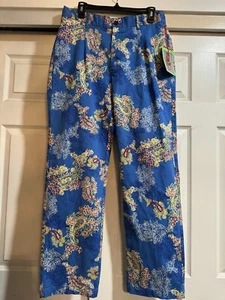 Neu mit Etikett Houston weiße Chinohose mit Blumenmuster für Erwachsene Größe M - Bild 1 von 6