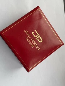 Vintage RARE WOMEN WIRST WATCH JP JEAN PERRET GENEVE ORIGINAL BOX RED SALE SWISS - Picture 1 of 8