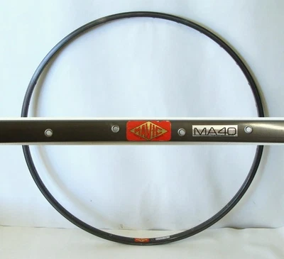 ~ Very Nice Mavic MA40 Red Label 700C 32 Hole PV Clincher Hard Anodized Rim ~ - Image 1 of 4
