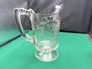 EAPG DALZELL GILMORE & LEIGHTON CLEAR GLASS WATER PITCHER 9-1/4” TALL - Picture 1 of 20