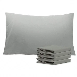 Juego de 2 fundas de almohada extra grandes gris plata 1000 hilos barro egipcio... - Imagen 1 de 3