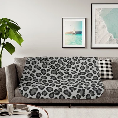 Manta Sherpa Leopardo de las Nieves Otoño Manta Otoño Decoración Inauguración Regalo Foto 1 de 4