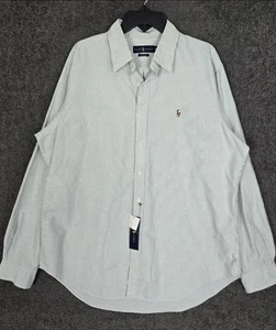 Polo Ralph Lauren Shirt Men’s XL White Striped Classic Fit Oxford NEW NWT  - Picture 1 of 15