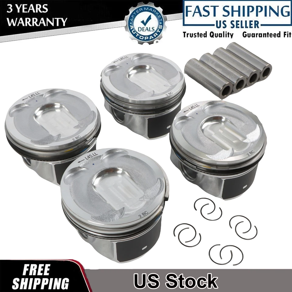 Kit de 4 pistones y anillos para 2.0T Jaguar Land Rover Evoque Discovery Sport VOLVO Foto 1 de 4