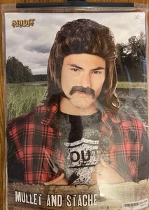 Vokuhila & Stache Kostüm Cosplay & Halloween - Bild 1 von 5