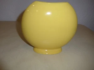 Gelbe Vase Blumenvase schmal oval - Bild 1 von 3