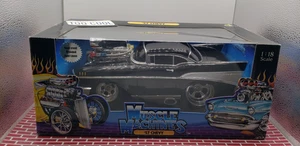 Muscle Machines 1/18 Scale 57 Chevy  Black - Picture 1 of 10