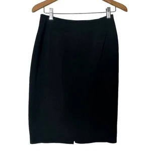 Bergdorf Goodman Black Pencil Straight Skirt Size 8 Minimalist Quiet Luxury - Picture 1 of 13