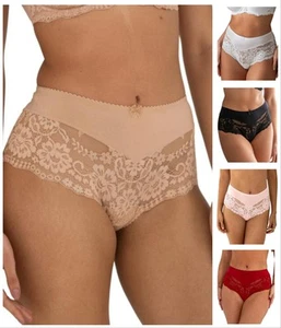 Pour Moi Fleur Brief Shorty Elegant Lace High Rise Womens Knickers 25903 - Picture 1 of 40