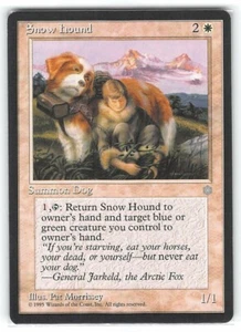 Snow Hound *Uncommon* Magic MtG x1 Ice Age MISPRINT (color bleed) - Picture 1 of 2