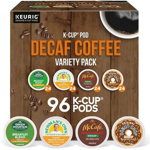 Keurig Decaf Coffee Variety Pack, Keurig K-Cup Pods, 96 Count - Picture 1 of 3