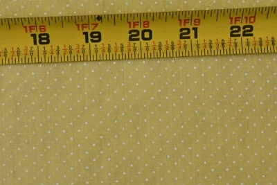 15" de largo, vintage años 70 - 90, puntos de alfiler blancos en gasa de algodón amarillo, N4803 Foto 1 de 4