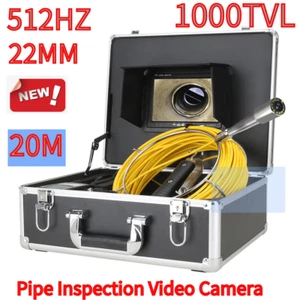 Cámara de video de inspección de tuberías de alcantarillado monitor de 7" 512HZ 22 MM IP68 LED - Imagen 1 de 17