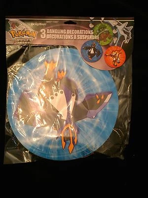 Suministros de fiesta Pokemon Diamante y Perla ~ Decoraciones colgantes 3ct.-Decoración. Foto 1 de 2