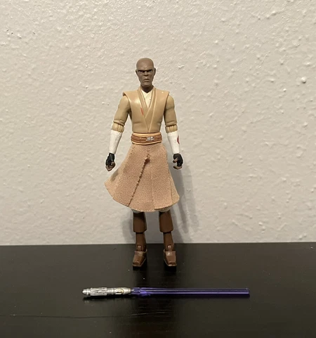 Star Wars Mace Windu CW20 The Clone Wars 2010 Jedi Master 3.75 Loose TCW Cover