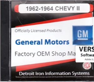 1962-1964 Chevrolet II Factory Service Manual & Parts Catalog on CD - Picture 1 of 1