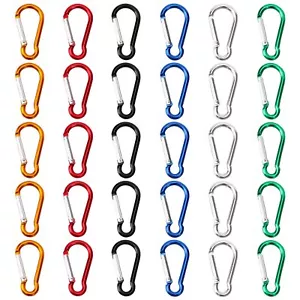 30Pcs Mini Carabiner Clip Snap Hook Buckle Clasps for Paracord Keychain Backpack - Picture 1 of 6