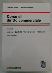 LIBRI UNIVERSITA' - CORSO DI DIRITTO COMMERCIALE VOL.I (G.PRESTI - M.RESCIGNO) - Foto 1 di 3