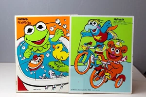 2 Playskool Henson Complete Puzzles Baby Kermit, Gonzo, Fozzie 265-5, 265-2 1983 - Picture 1 of 17