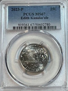 2023 P Edith Kanaka'ole 25c PCGS MS67 American Women Quarter - Picture 1 of 2