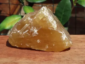 Honey Calcite Crystal Chunk Smooth Raw Piece 648 Grams - Picture 1 of 8