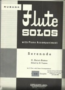 Flute Solo Serenade by C. Saint-Saens For C Flute w Piano Accompaniment Music - Picture 1 of 1