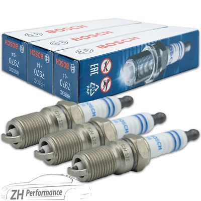 3x Bosch HR8DC Spark Plug 0 242 229 655 Suppressed Mercedes-Benz 123 124 G-Class - Image 1 of 4