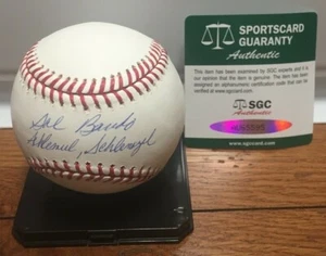 MILWAUKEE BREWERS signed SAL BANDO Baseball "Schlemiel,Schilmazel" AUTHENTICATED - Picture 1 of 2