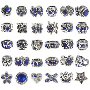 30 Stck. Verschiedene Antik Strass Europäische Lampwork Charms Perlen für Armband - Bild 1 von 6