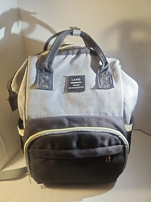 "Pre-owned" LAND Mommy&BabyBag Diaper Bag Black/gray - Image 1 of 4