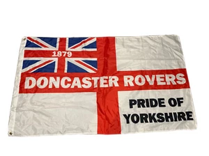 Doncaster Rovers Flag 5ft by 3ft - Shirt Scarf Badge Poster Stickers - Picture 1 of 1