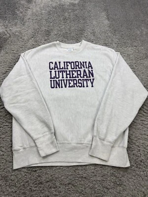 Moletom vintage Champion tecido reverso California Lutheran University gola redonda GG - Imagem 1 de 4