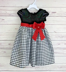 Vestido Jayne Copeland Niña Talla 3T Cuadros Fiesta Manga Corta Elegante - Imagen 1 de 9