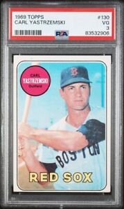 1969 Topps Carl Yastrzemski Yaz Baseball Card #130 Boston Red Sox HOF - PSA 3 VG