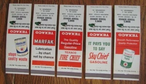 TEXACO GAS STATION MATCHBOOK SET OF 5: HANK'S (COUDERSPORT, PENNSYLVANIA) -F24 - Picture 1 of 2